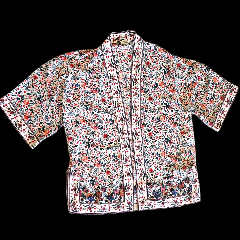 Max Studio Floral Lightweight Kimono-style Jacket/Top